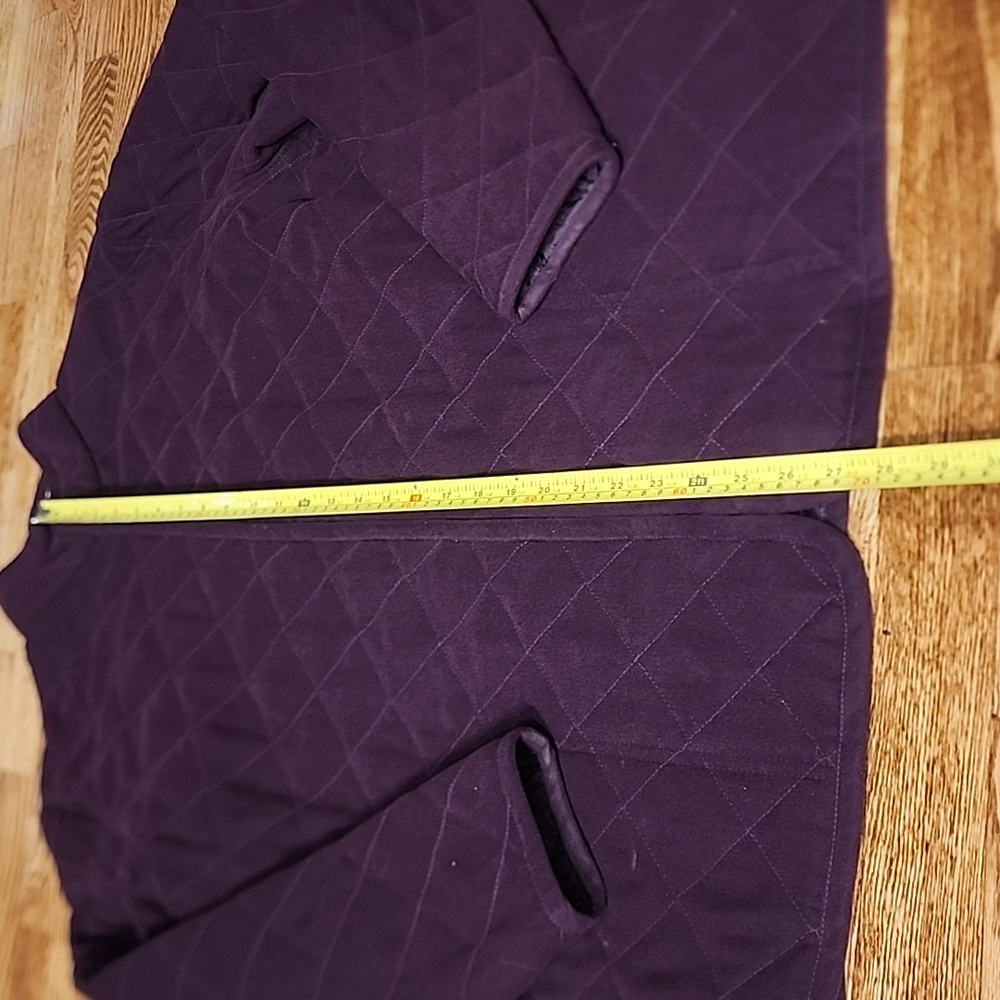 (L) Alia Sport Solid Color Quilted Hoodless Coat Outdoor Cozy - Picture 4 of 8